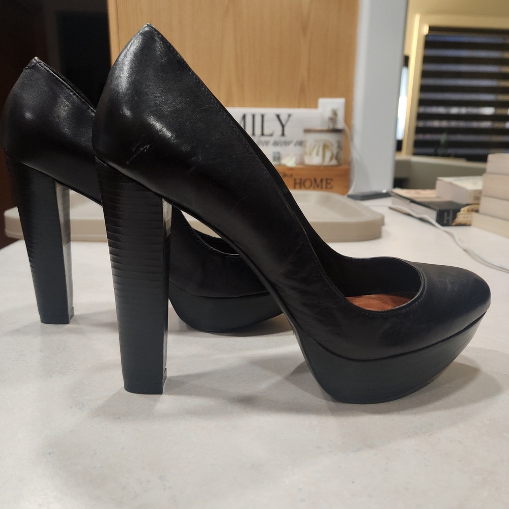Aldo Classic Black Platform Heels